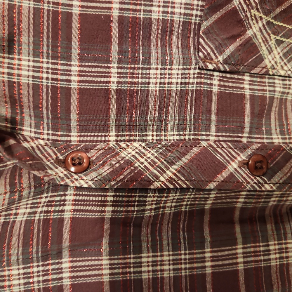 True Religion button up shirt large purple with shimmer - Picture 4 of 6